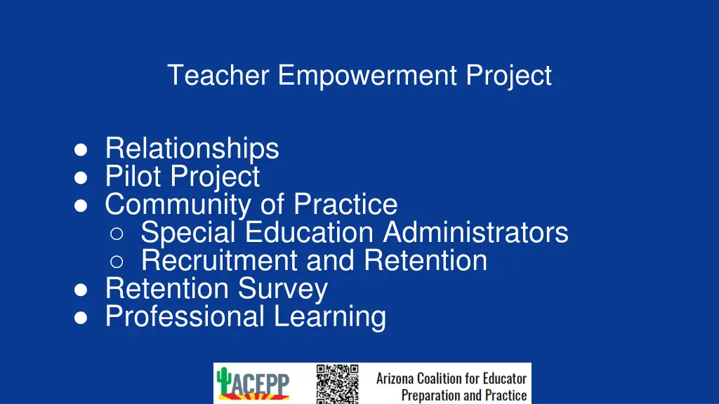 teacher empowerment project