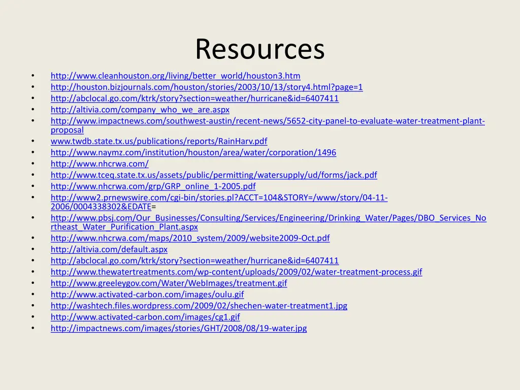 resources