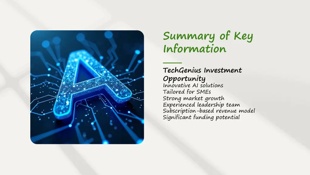 summary of key information