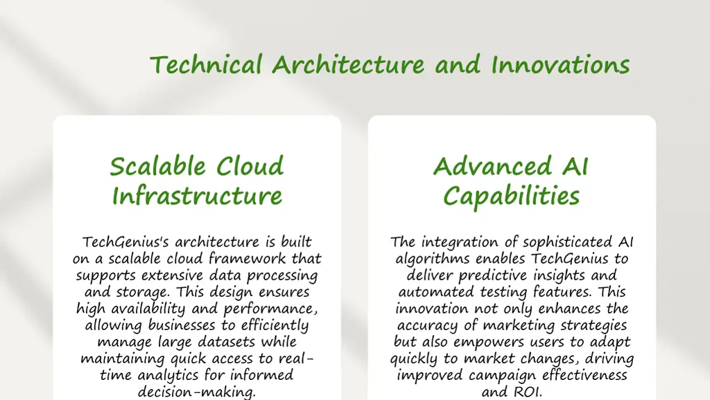 technical architecture and innovations