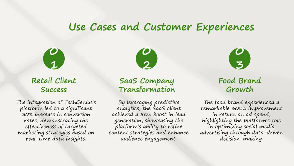 use cases and customer experiences