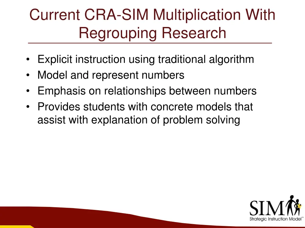 current cra sim multiplication with regrouping