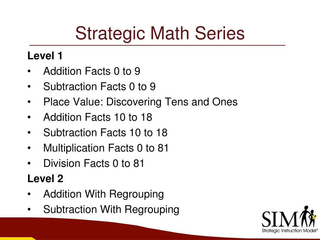 strategic math series