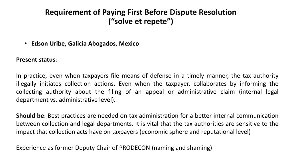 requirement of paying first before dispute 2