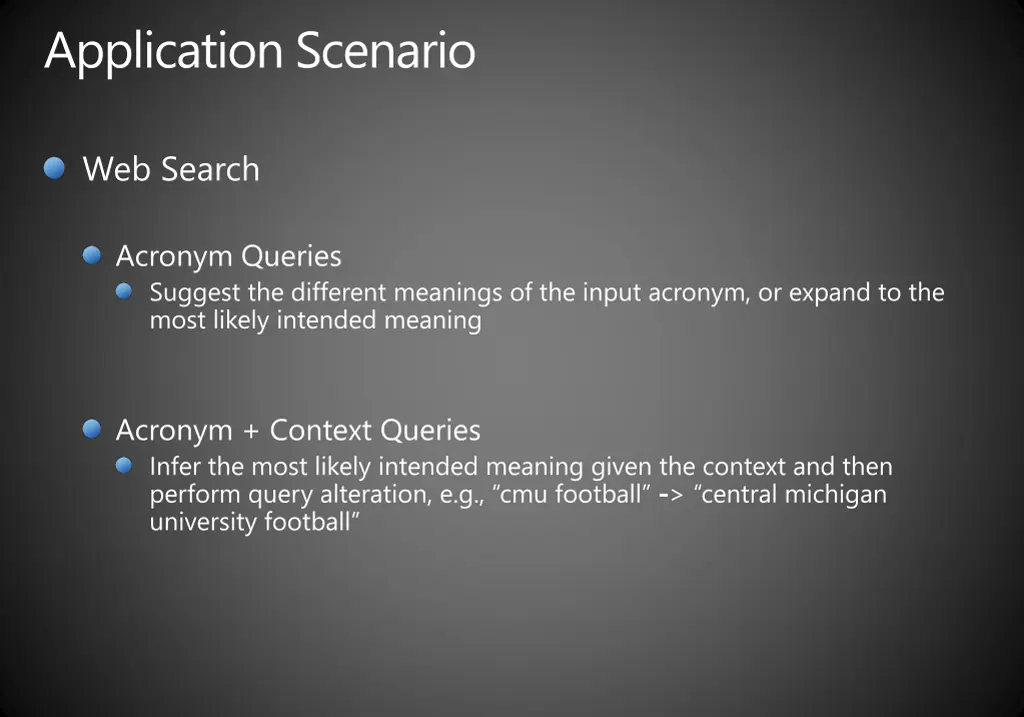 application scenario