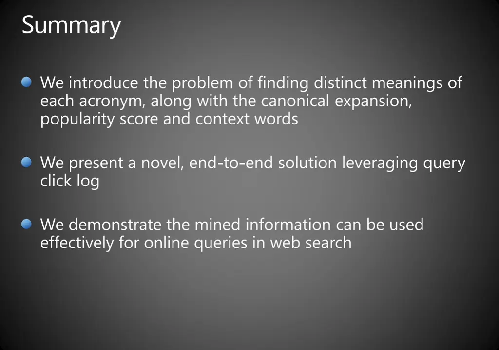 summary