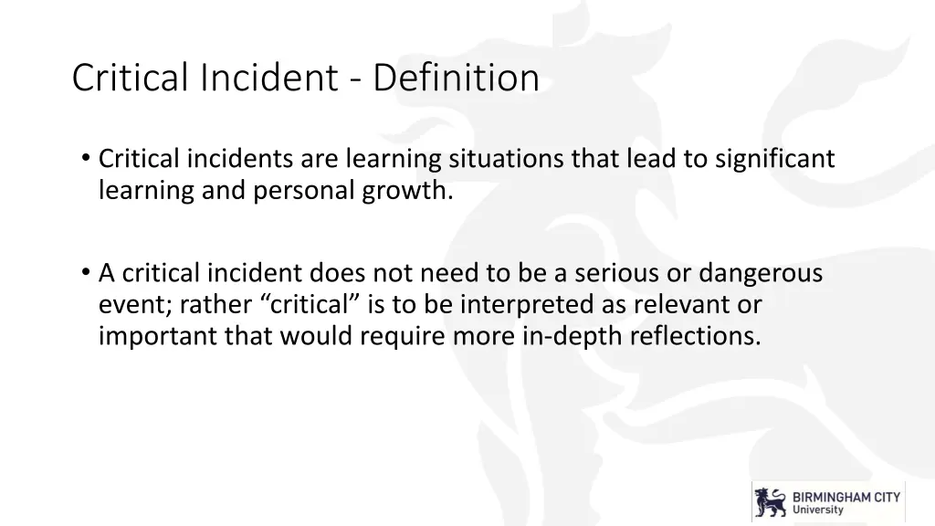 critical incident definition