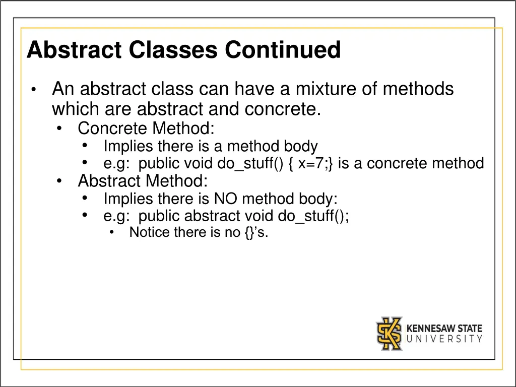 abstract classes continued