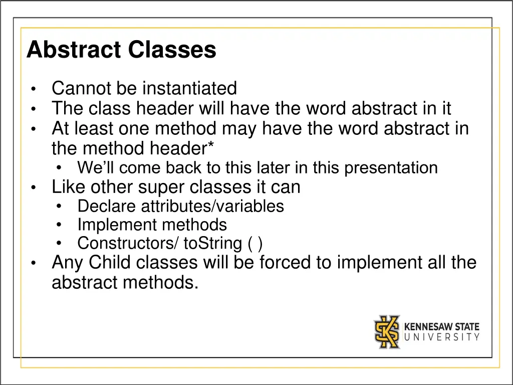 abstract classes