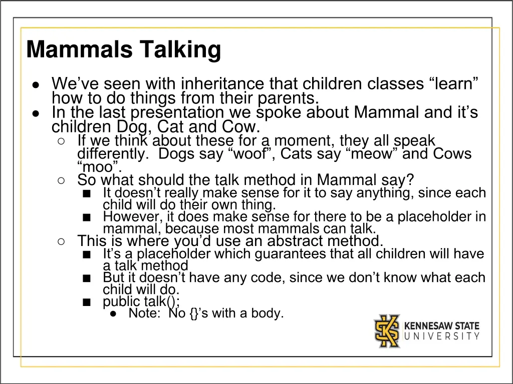 mammals talking