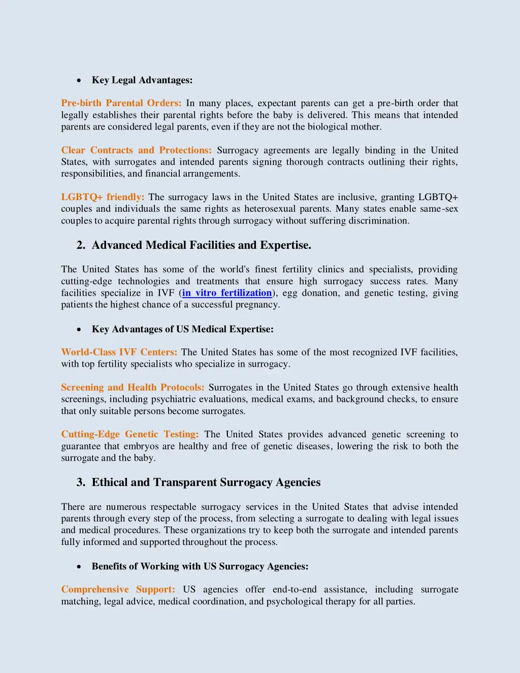key legal advantages