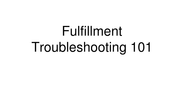 fulfillment