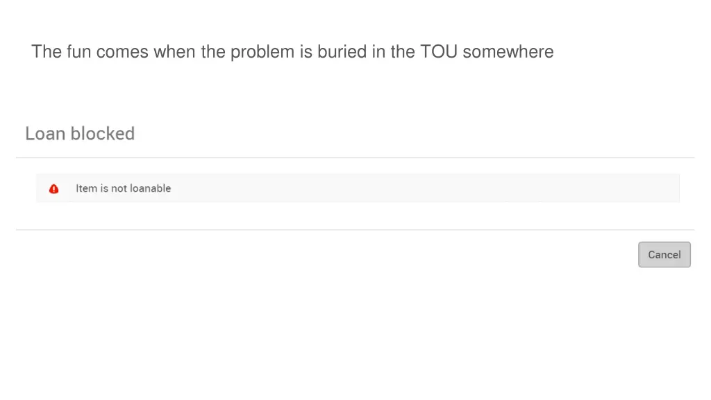 the fun comes when the problem is buried
