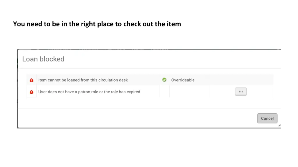 you need to be in the right place to check