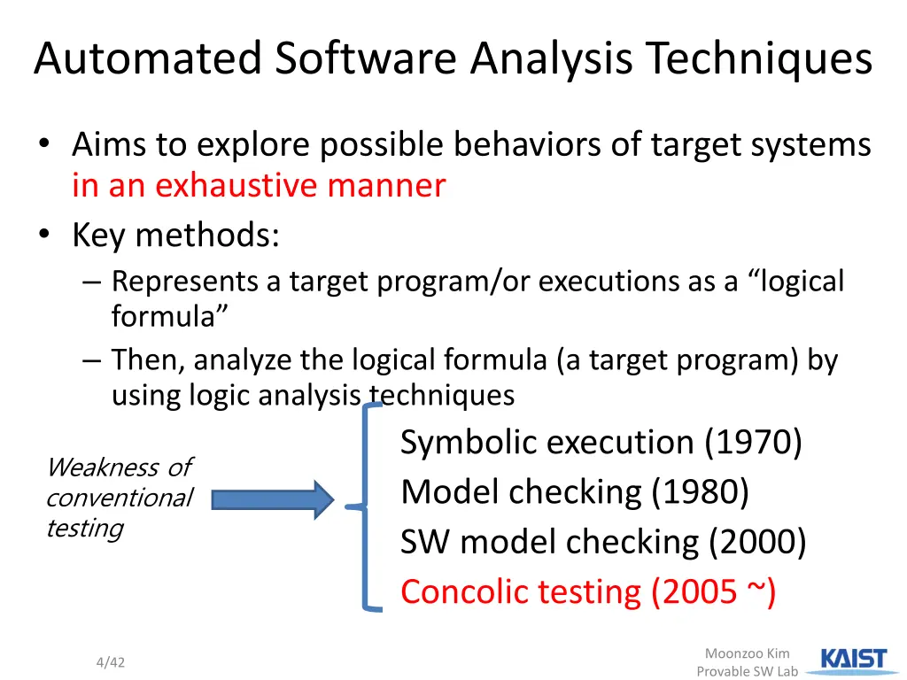 automated software analysis techniques