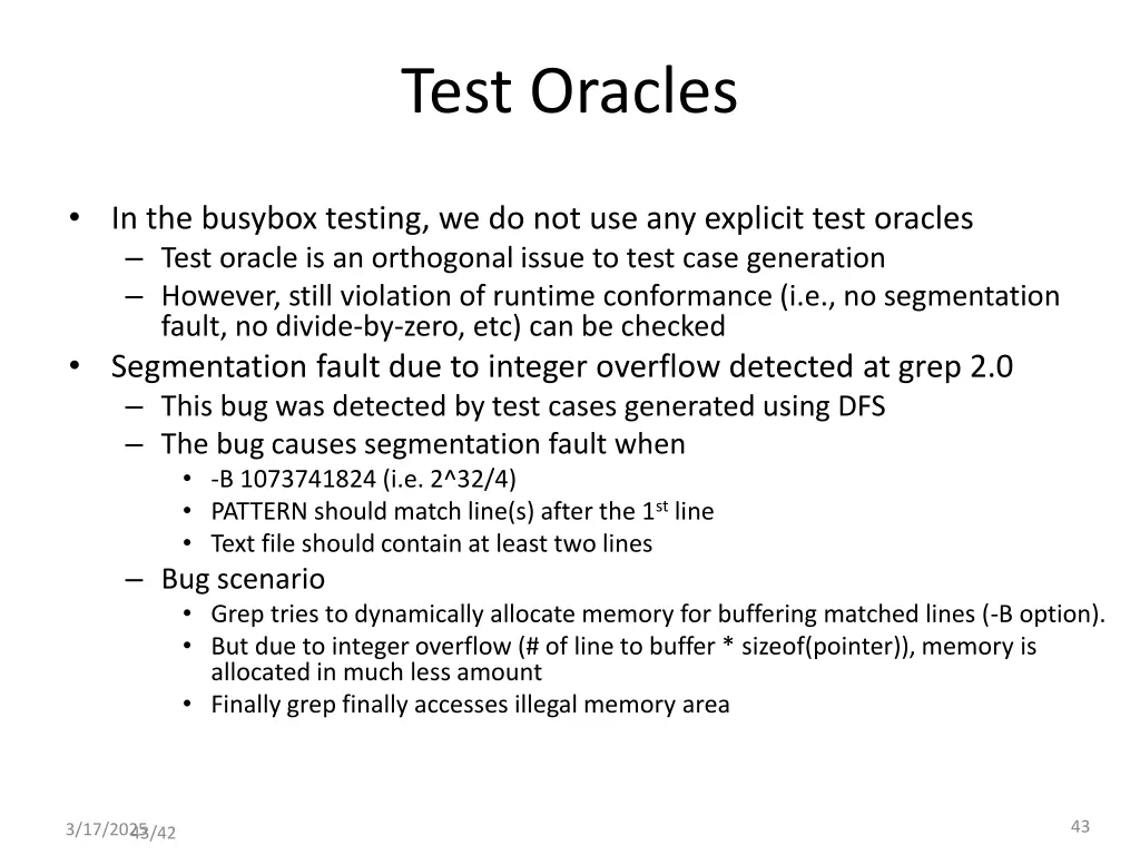 test oracles