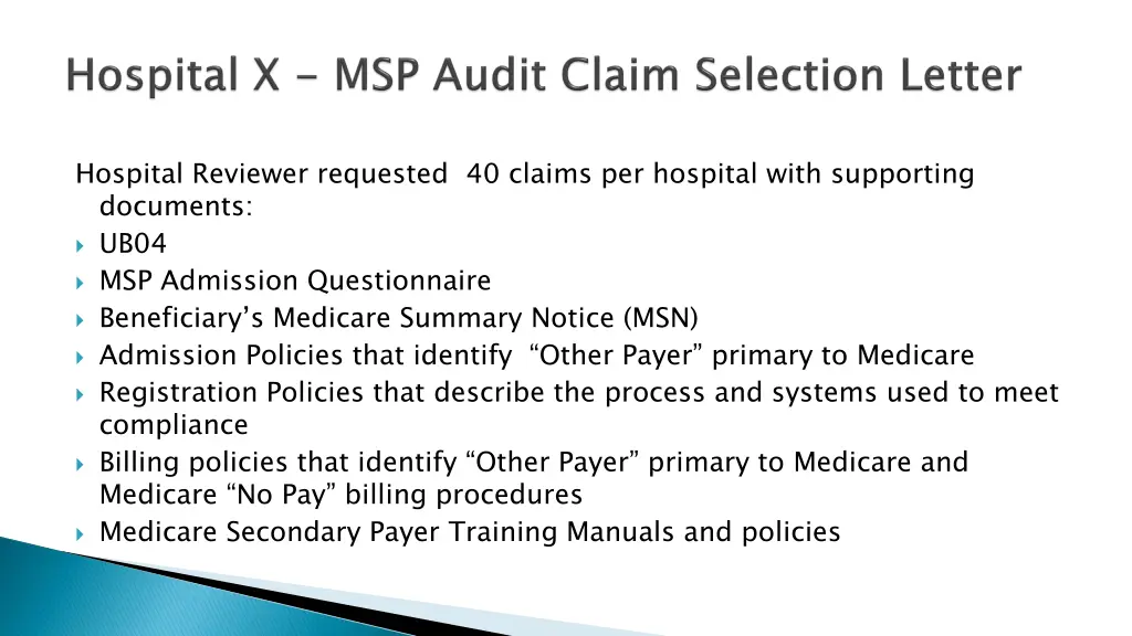 hospital reviewer requested 40 claims