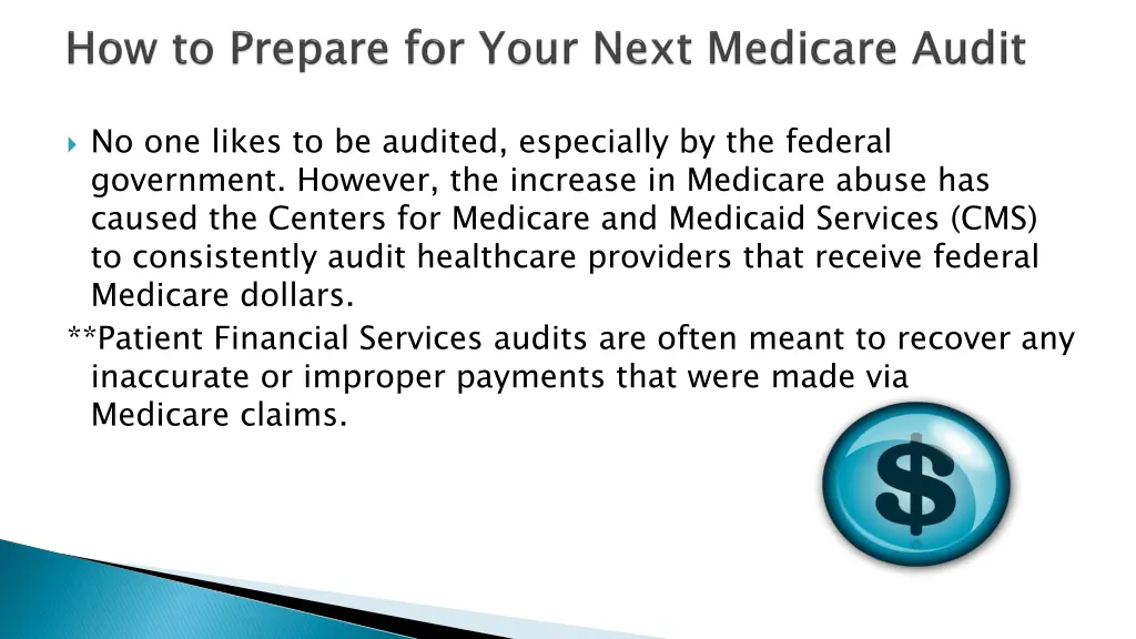 no one likes to be audited especially