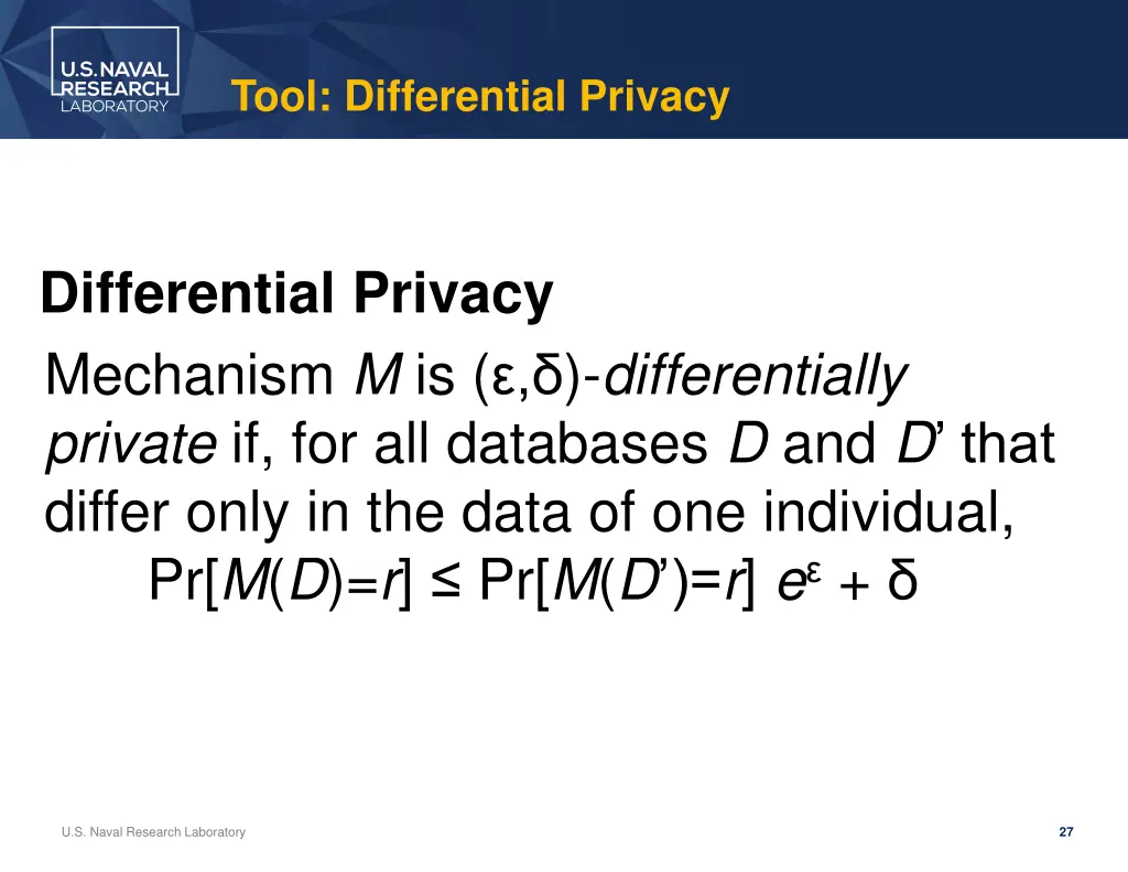 tool differential privacy