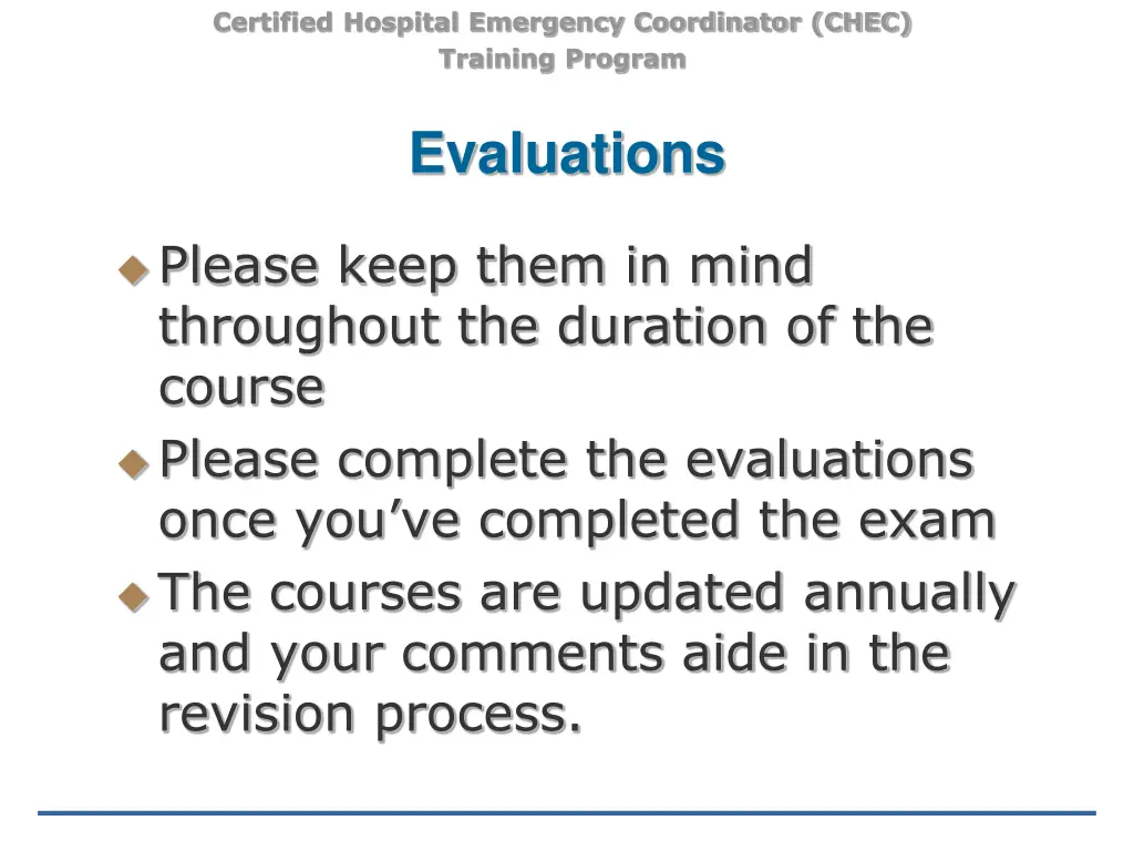 certified hospital emergency coordinator chec 13