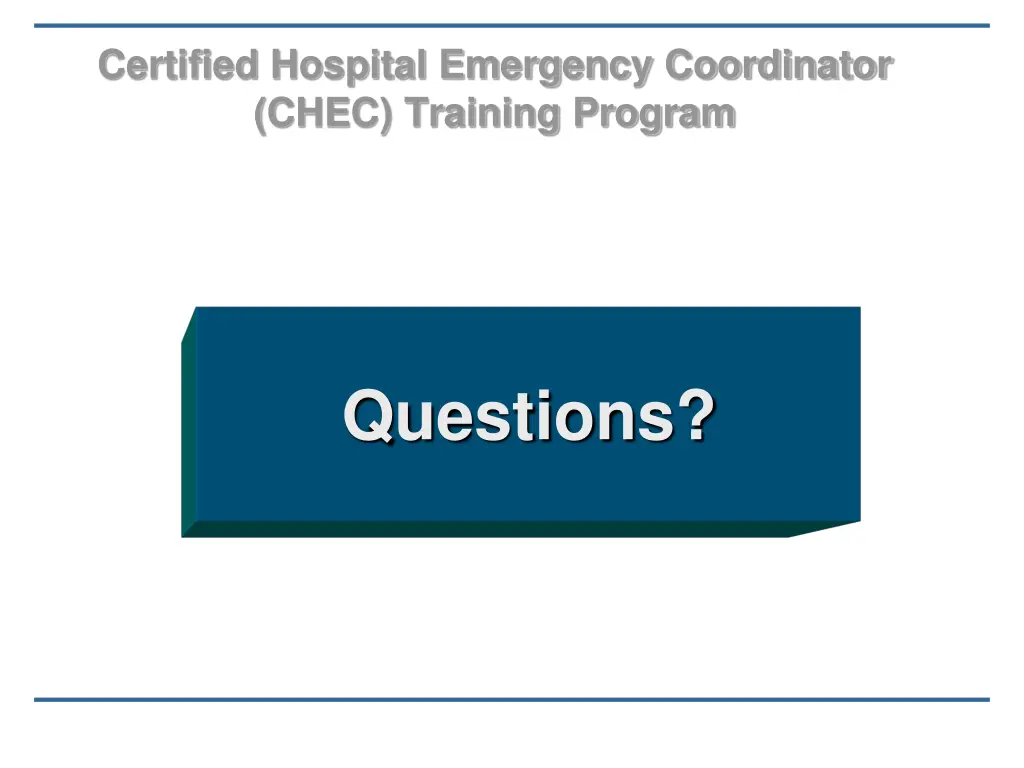 certified hospital emergency coordinator chec 14