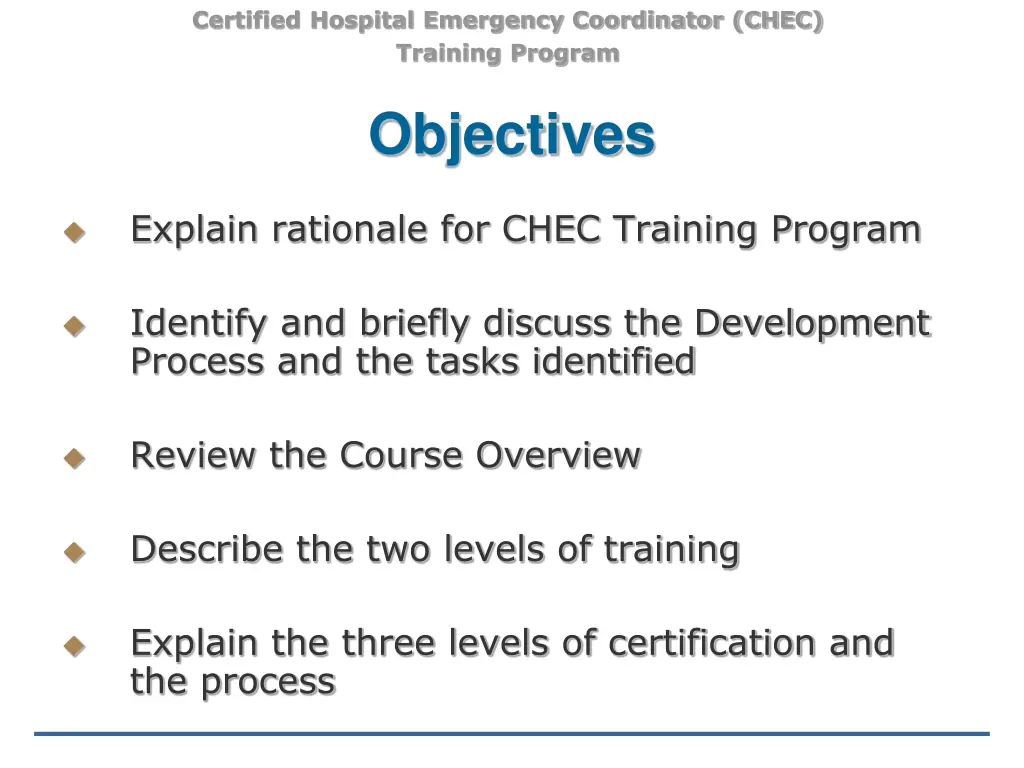 certified hospital emergency coordinator chec 2