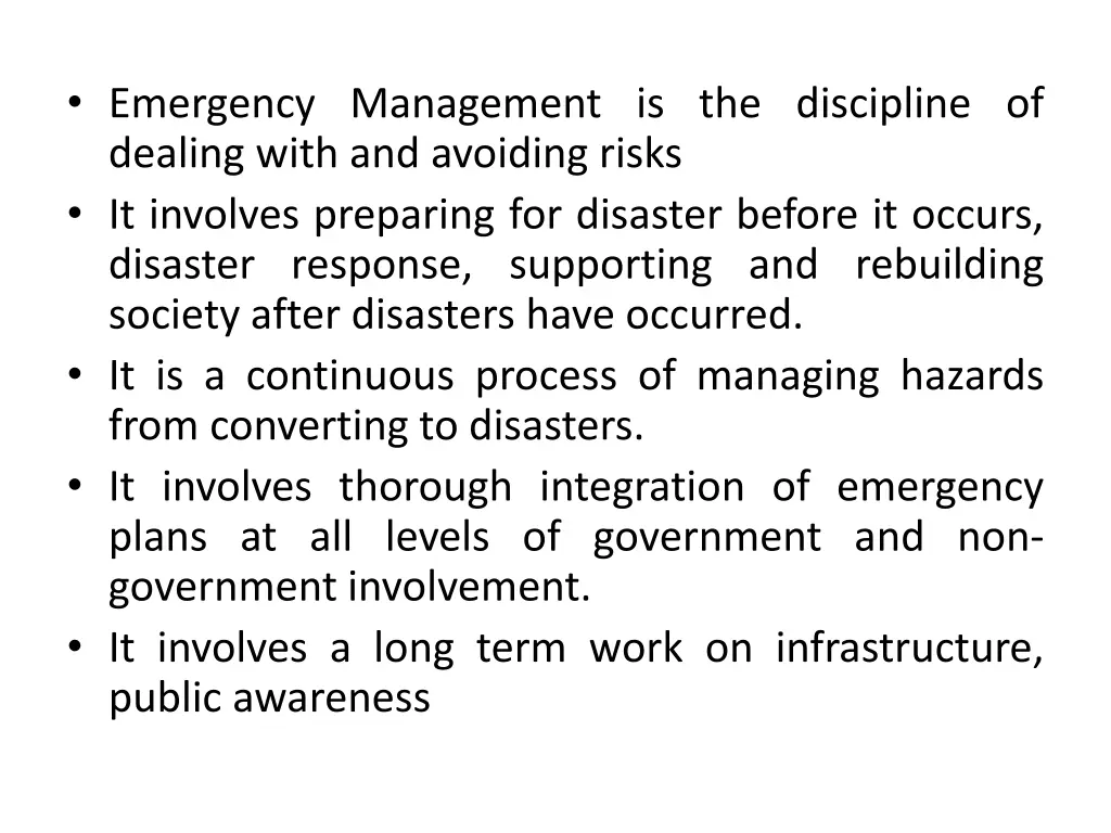 emergency management is the discipline of dealing