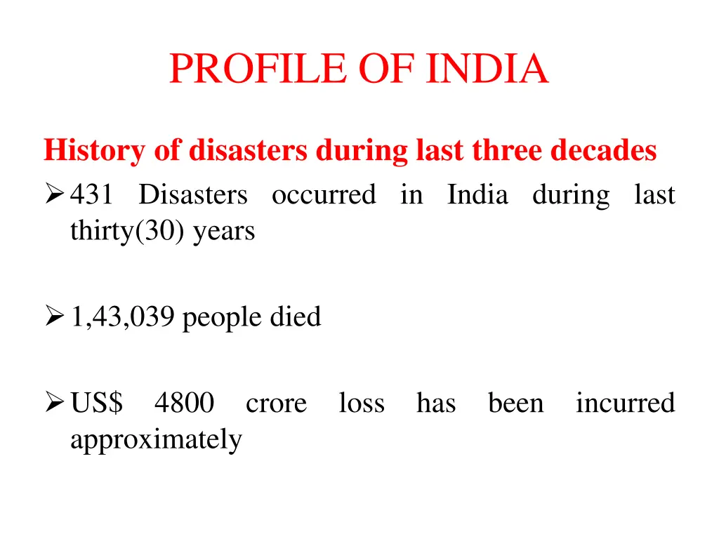 profile of india