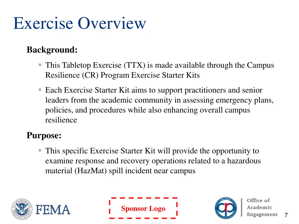exercise overview 1