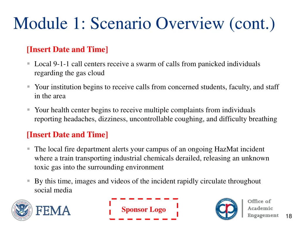 module 1 scenario overview cont
