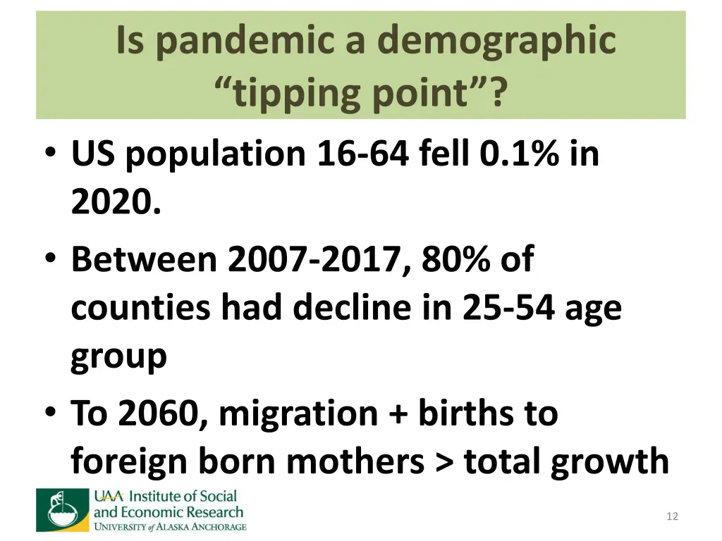 is pandemic a demographic tipping point