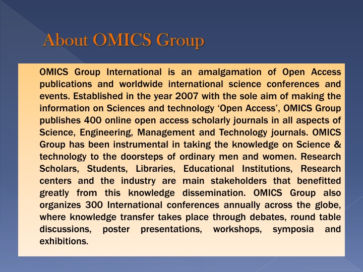 about omics group