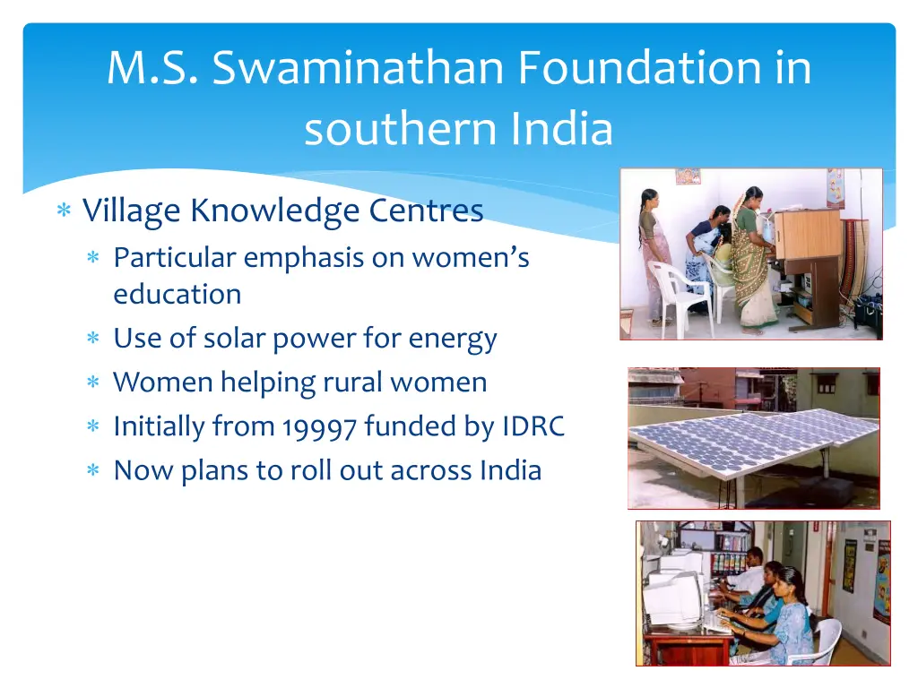m s swaminathan foundation in southern india 1