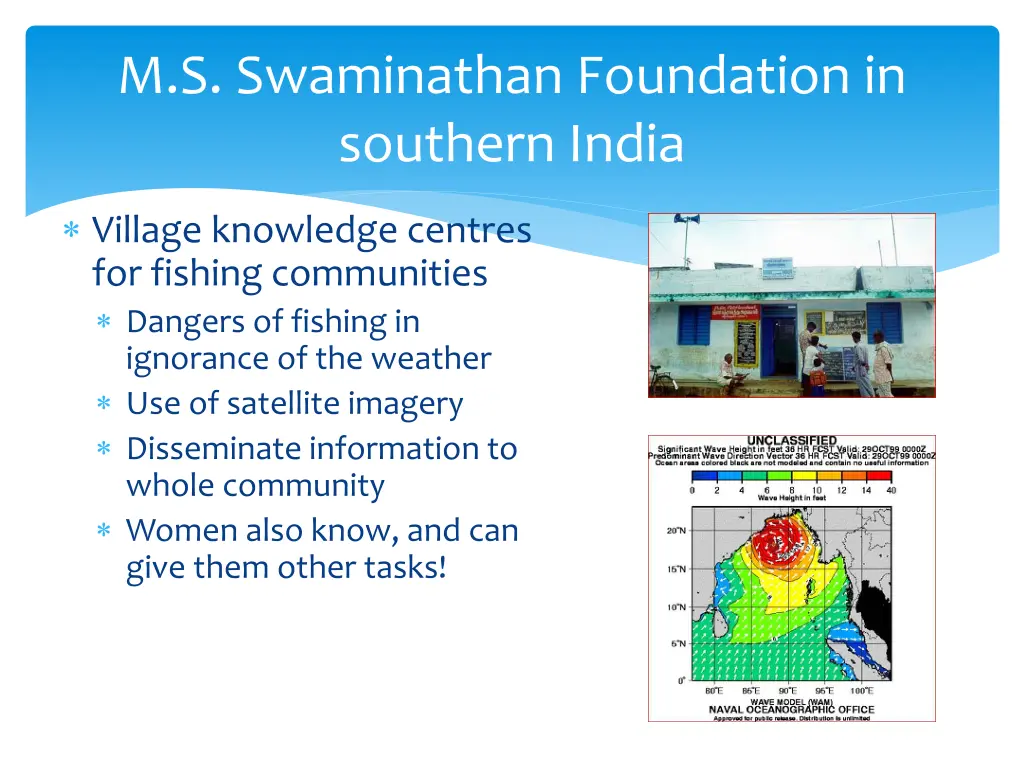 m s swaminathan foundation in southern india