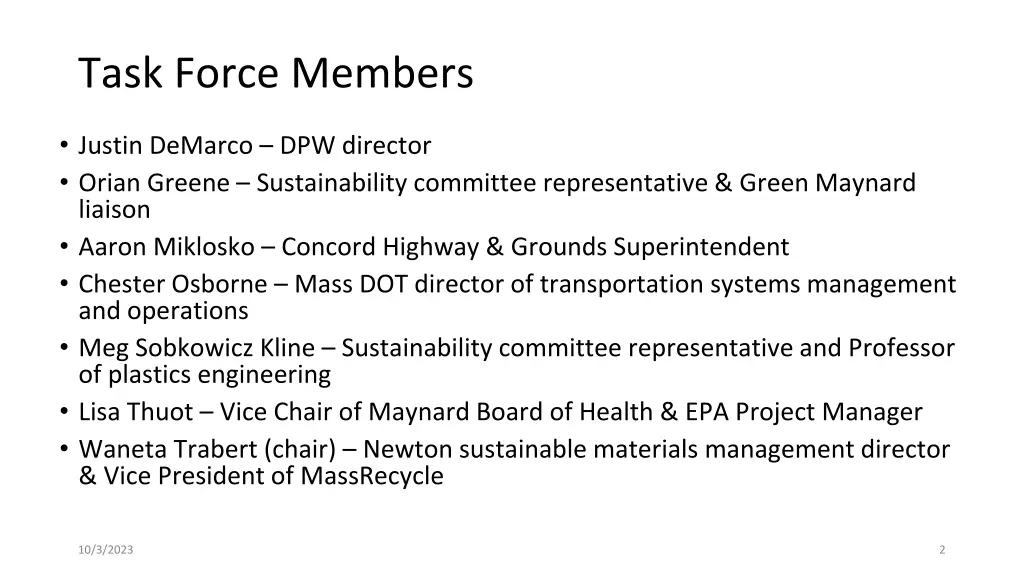 task force members