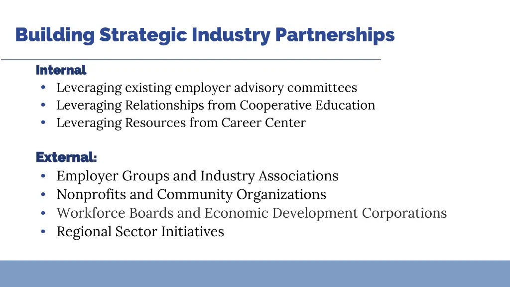 building strategic industry partnerships