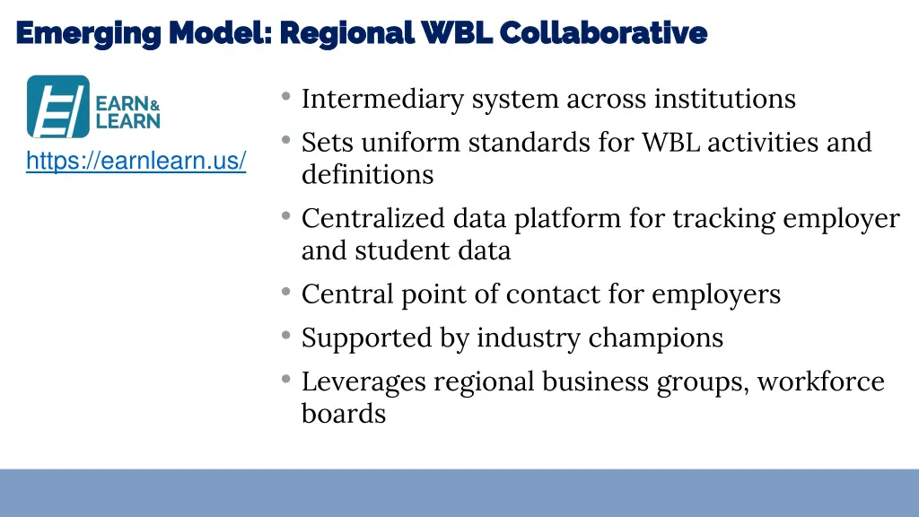 emerging model regional wbl collaborative