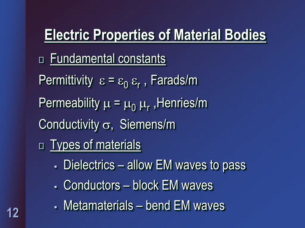 electric properties of material bodies