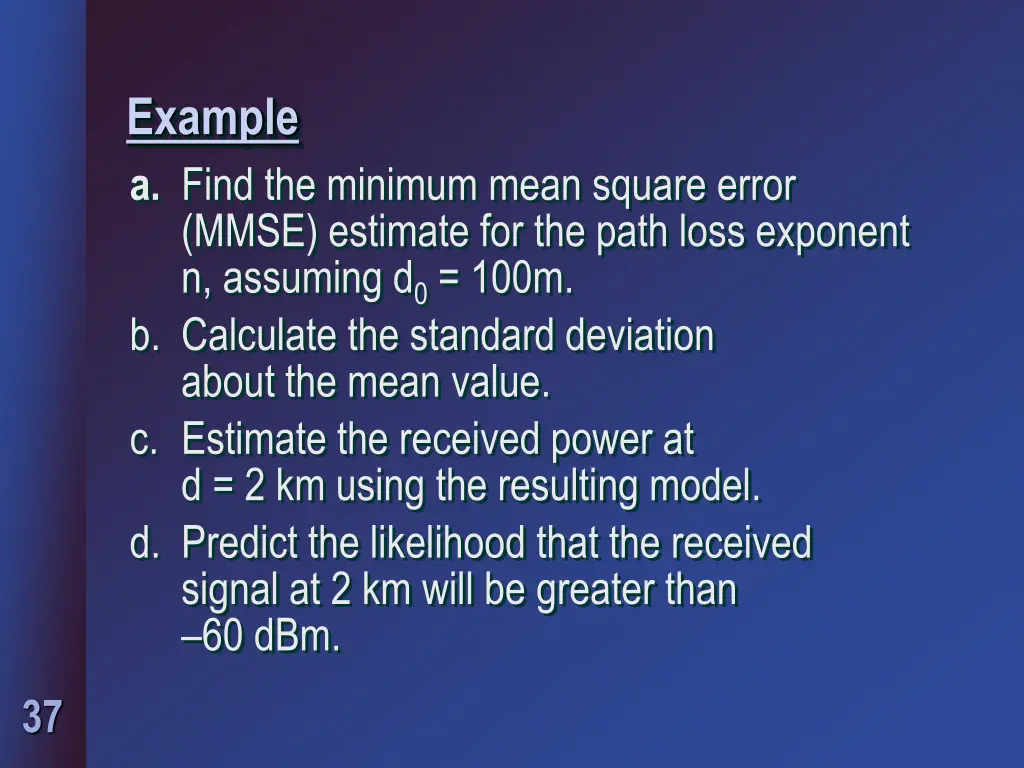 example a find the minimum mean square error mmse