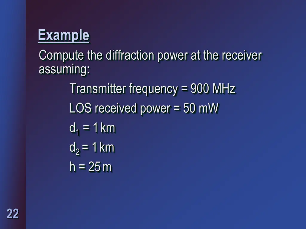 example compute the diffraction power