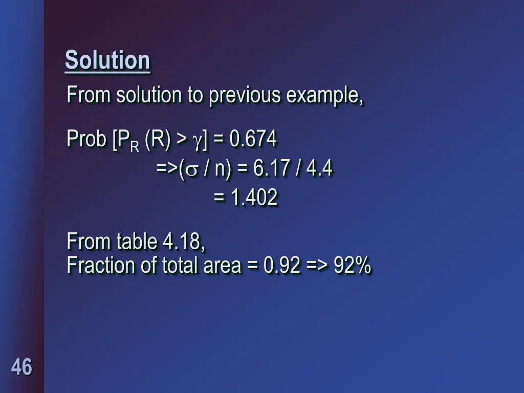 solution from solution to previous example