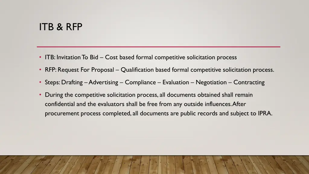 itb rfp