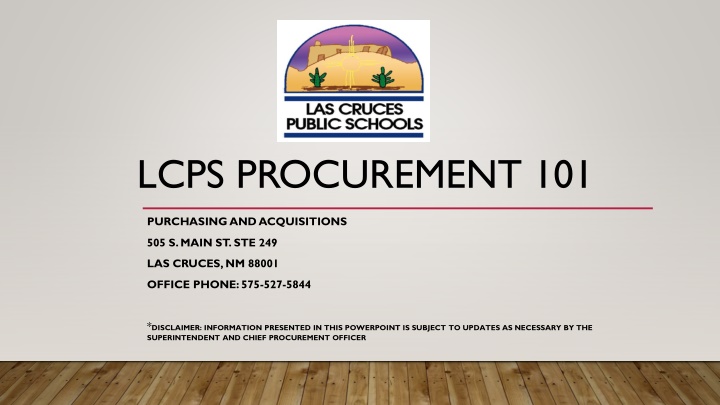 lcps procurement 101