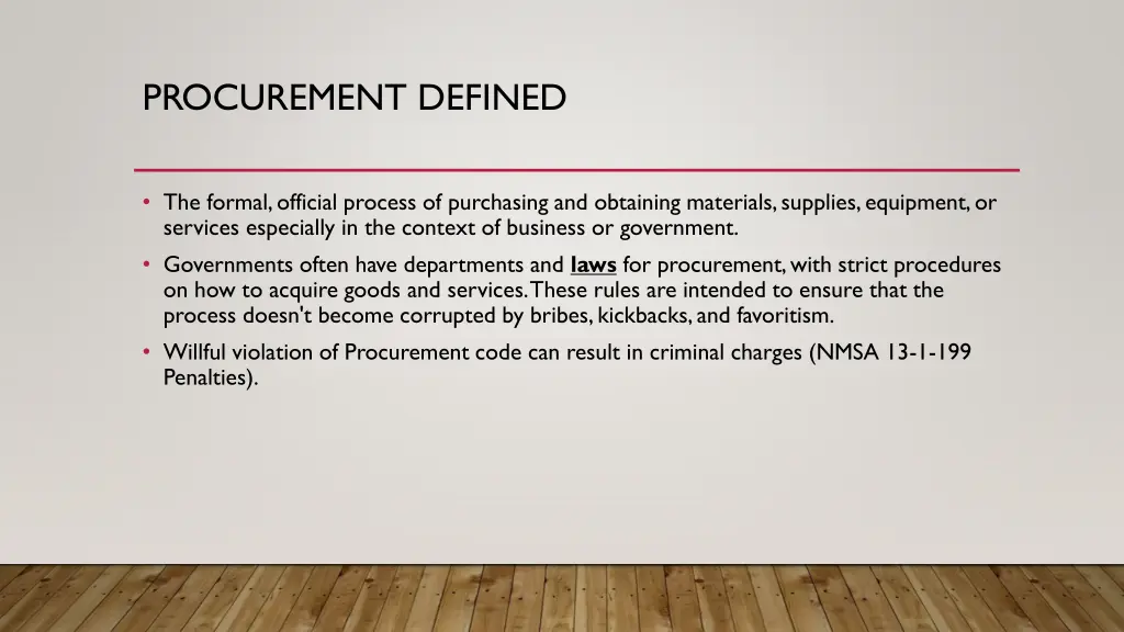 procurement defined