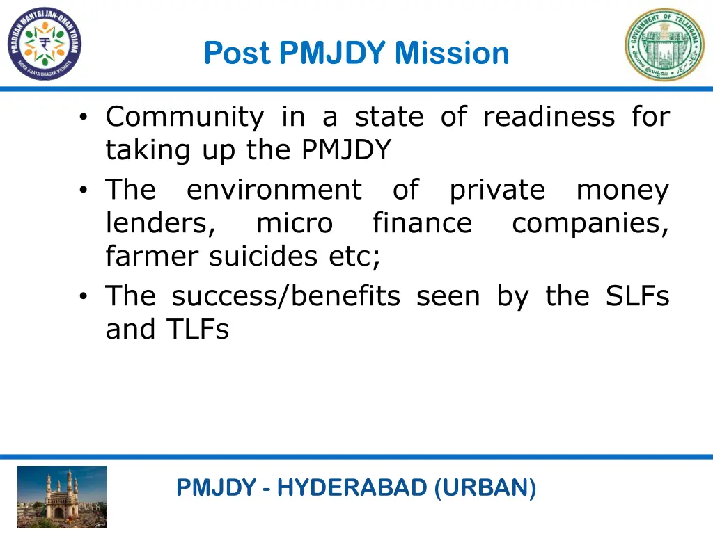 post pmjdy mission