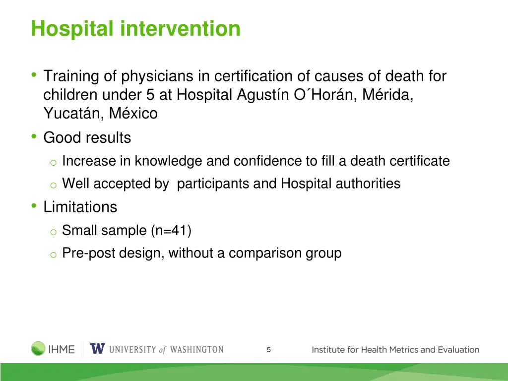 hospital intervention