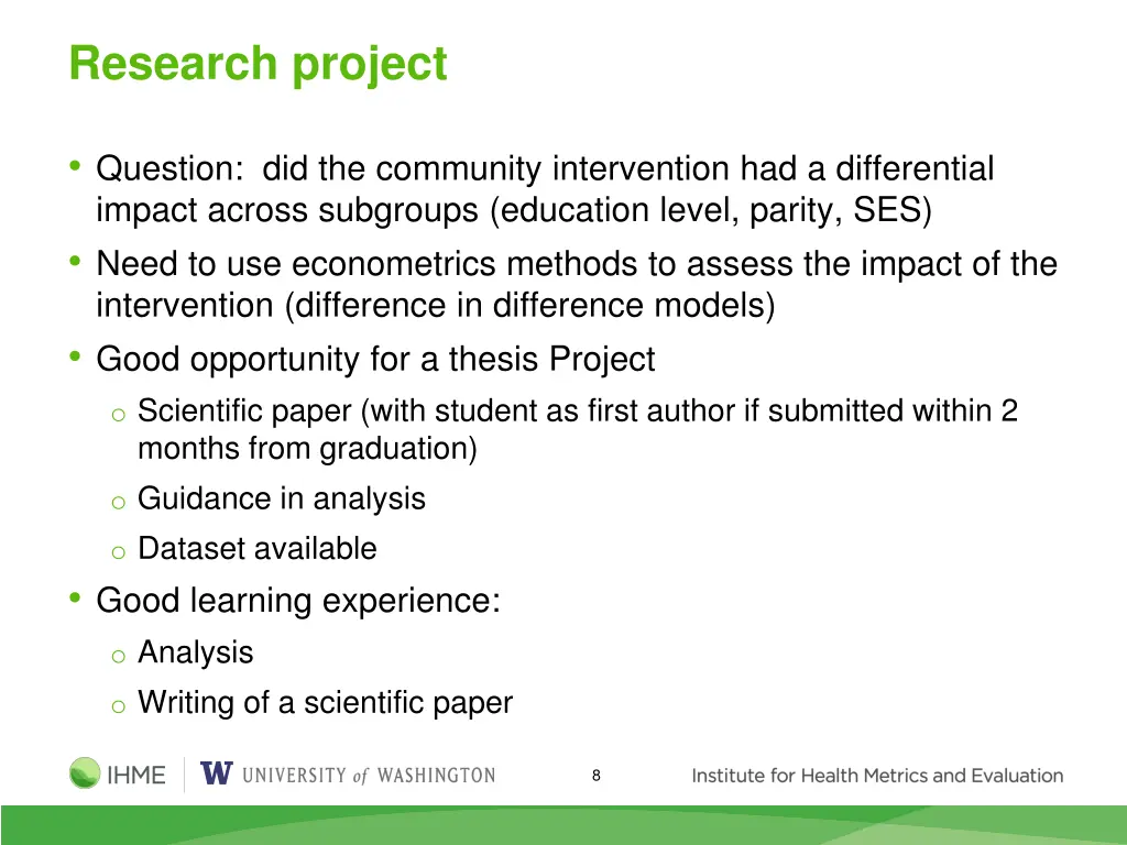 research project
