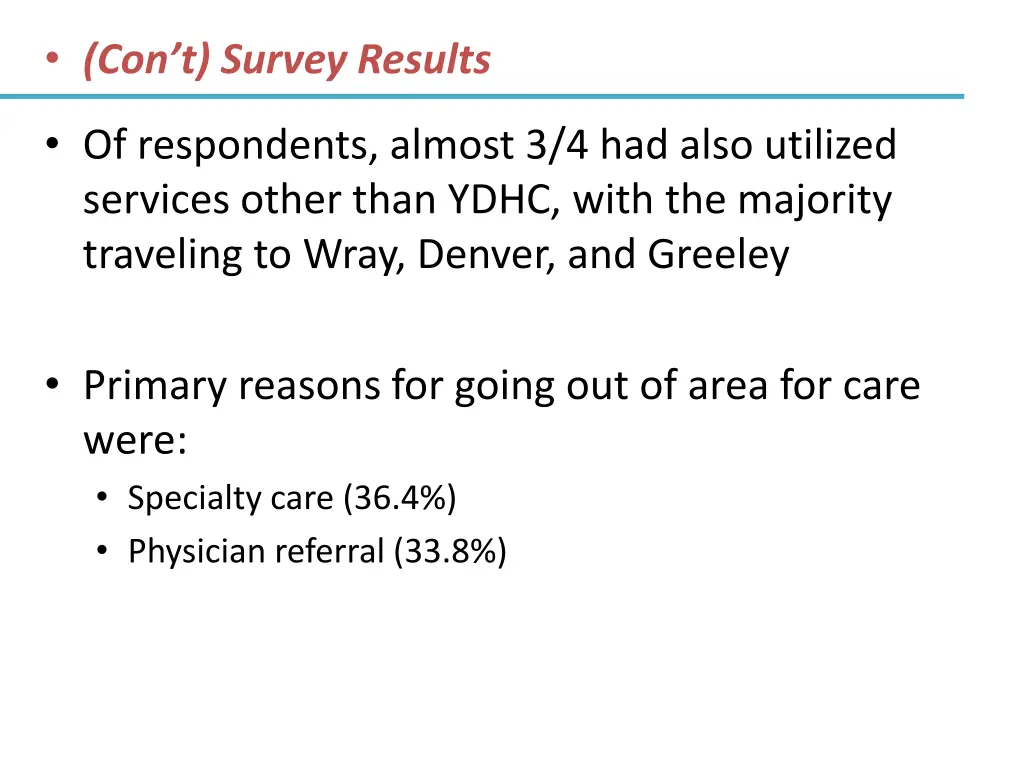 con t survey results