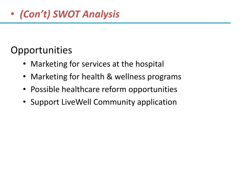 con t swot analysis 2