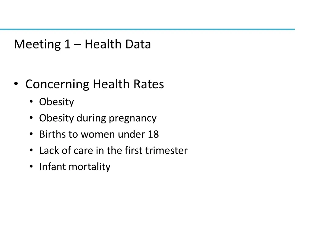 meeting 1 health data
